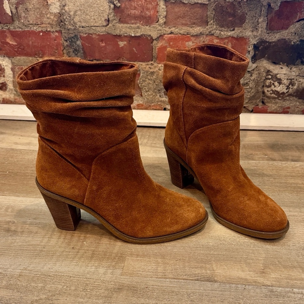 Vince Camuto Parka Slouchy Suede Leather Booties